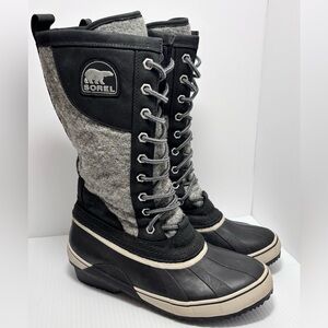 Sorel Black and Gray Winter Boots